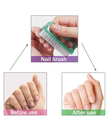 Handle Grip Nail Brush - Fingernail and Toe Cleaning Brushes for Men and Women - 6 Pack (Multicolor) - Buy Online on SooperMarket.com