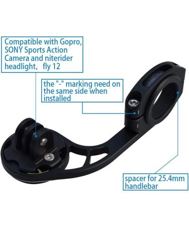 Shockli Extended Out-Front Bicycle Computer and GoPro Mount for Garmin and Bryton - 31.8mm/25.4mm Sizes - Buy Online on SooperMarket.com