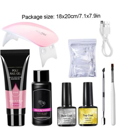 LOUMMRCY Polygel Nail Kit - All-in-One French Nail Set for Beginners | 8-Piece Nail Extension & Manicure Tools for DIY at Home - Buy Online on SooperMarket.com