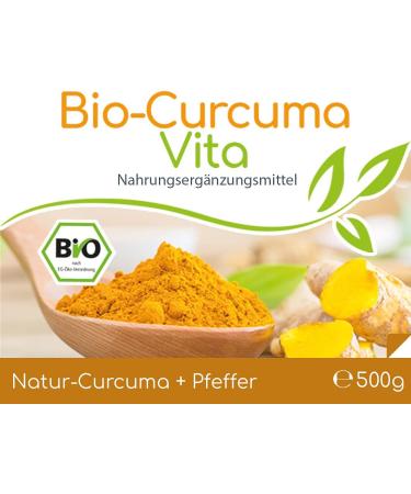 Cellavita Bio Curcuma Vita - 500g Organic Turmeric Powder with Black Pepper & Saffron | 4-Month Supply - Buy Online on SooperMarket.com