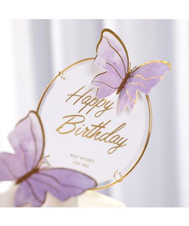Cake Decorations Butterfly Cupcake Toppers 3D Butterfly Happy Birthday Cake Topper Cupcake Toppers for Girls Women Wedding Cake Toppers Baby Shower CupcakeToppers. (B) - Buy Online on SooperMarket.com