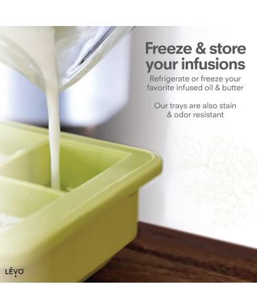 LVO Herb Block Tray with Lid - Silicone Freezer Herb Saver for Infusions - BPA Free, Red - Buy Online on SooperMarket.com