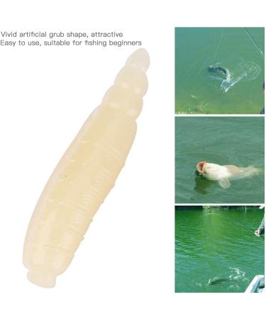 SUNGOOYUE 200pcs Artificial Maggots Grub Soft Fishing Lures - Lifelike 17mm Worms for Ultimate Fishing Success - Buy Online on SooperMarket.com