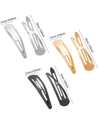 30-Piece 4 Inch Snap Hair Clips for Women - Metal Snap Barrettes for Thin Hair - Large No-Slip Hair Pins - Girls & Women Hair Accessories - Buy Online on SooperMarket.com