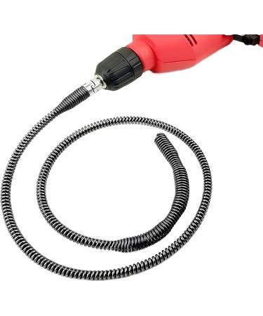 Spring Pipe Sewer Unblocker Tool | 3M Drain Cleaner for Sinks & Basins | Clogged Pipeline Dredging Tool with Connector - Buy Online on SooperMarket.com