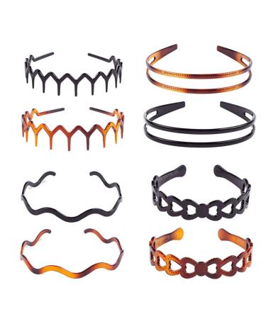 Plastic Tooth Hair Comb Headband Hard Headbands Ribbon Hairband Women Men Hair Accessory (style04)