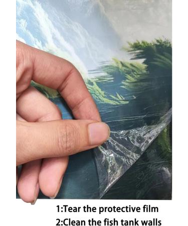 Didooou 3D aquarium background picture aquarium PVC glue aquarium decorative stickers boutique aquarium stickers (cave-3 50 * 100cm) 50*100cm cave-3 - Buy Online on SooperMarket.com