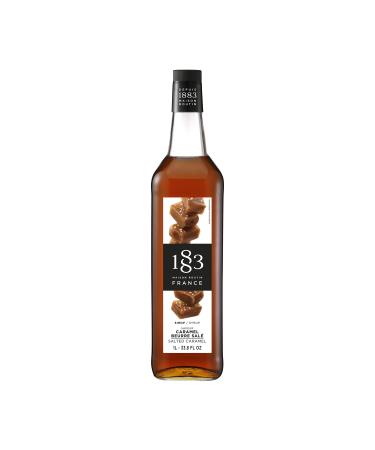 1883 Maison Routin Premium Salted Caramel Syrup for Coffee Hot Chocolate & Milkshakes PET 1L Salted Caramel 1 l (Pack of 1)