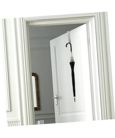 STOBAZA 2pcs Metal Coat Hanger Over The Door Hanger Towel Hanger Bathroom Shower Door Bathroom Door No Nails 17x3cm Silver - Buy Online on SooperMarket.com
