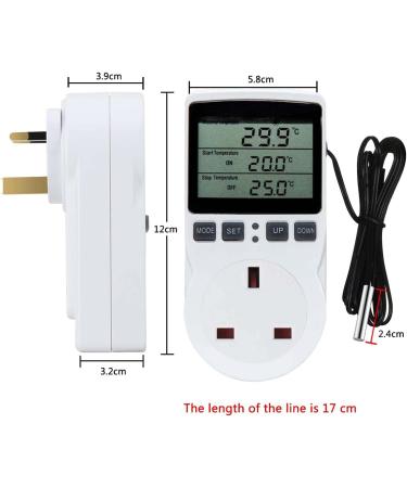 Digital Temperature Controller Thermostat for Carboy Homebrew Fermenter - 230V 13A 2900W UK - Buy Online on SooperMarket.com