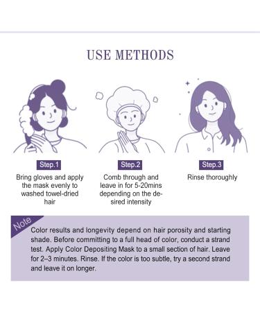 Purple Semi-Permanent Hair Dye & Color Refresh Mask - Instantly Refreshes Hair Color Tone - Buy Online on SooperMarket.com