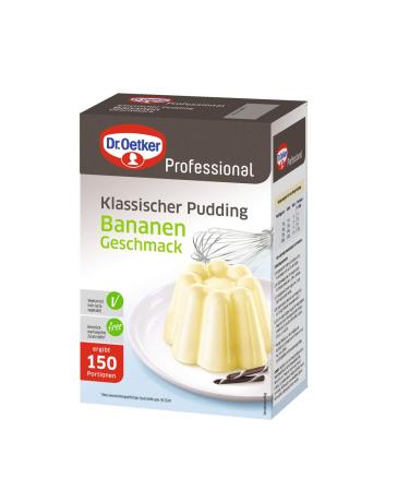 Dr. Oetker Professional Classic Pudding with Banana Flavour Pudding Powder in 1 kg Pack Banana 1 kg (1 Pack)