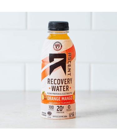 Ascent Protein Recovery Water Orange Mango - 12 Pack | Hydrate and Recover - Buy Online on SooperMarket.com