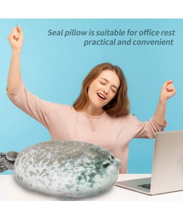 Chubby Seal Pillow 60CM - Cute Grey Plush Animal Toy for Kids and Adults - Buy Online on SooperMarket.com