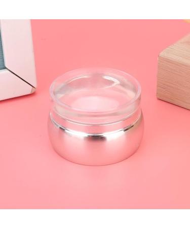 Premium Silver Nail Art Stamper with Lid & Scraper - Perfect for Salons & DIY Enthusiasts | International Shipping Available - Buy Online on SooperMarket.com