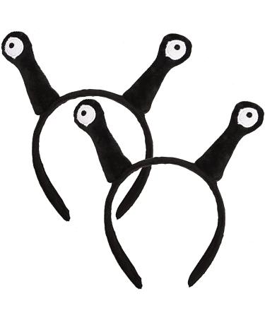Lezevn 2 Pieces Snail Antenna Plush Headband Snail Costume Accessories Masquerade Party Cosplay Fancy Dress Photo Props