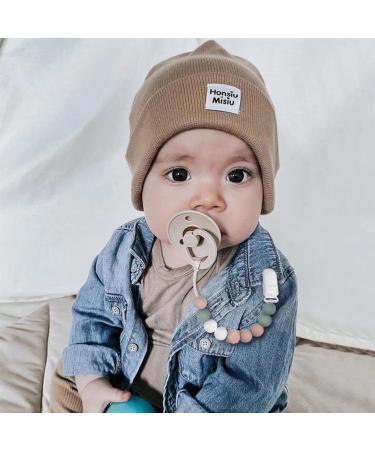 Kowlone Pacifier Chain for Girls - Silicone Dummy Clips & Holder 2-Pack (Gray & Green) - Perfect Baby Shower Gift - Buy Online on SooperMarket.com