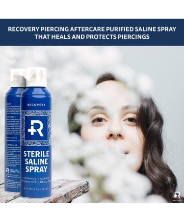 Recovery Piercing Aftercare Purified Saline Spray - All Natural Cleaner (6 oz Can) - Buy Online on SooperMarket.com