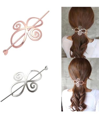 Women Knotted Flower Hairpin Barrette Hair Clip Ponytail Hair Holder - Buy Online on SooperMarket.com