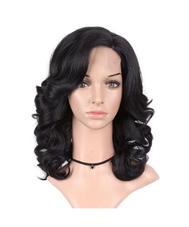 Lady Miranda 16 Loose Wave Lace Part Wig - Black Synthetic Heat Resistant Full Wig for Women - Buy Online on SooperMarket.com