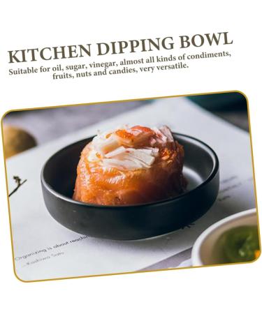 MAGICLULU 8 Pcs Sauce Dish Vinegar Dish Sauce Serving Sauce Bowls Relish Plate Small Ceramic Bowl Soy Sauce Dish Ingredient Bowls for Prep Sauce Seasoning Dish Fruit Seasoning re-usable 9X9X2.5CMx4pcs Blackx4pcs - Buy Online on SooperMarket.com