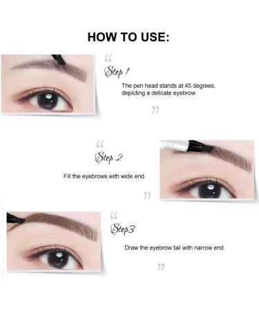 Liquid Eyebrow Pencil Eyebrow Pencil Four Forks Long Lasting Liquid Eyebrow Pen Waterproof Pencil (1# dark brown mocha color) - Buy Online on SooperMarket.com