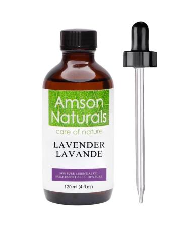 Lavender Essential Oil 4oz /120ml - 100% Pure & Natural by Amson Naturals