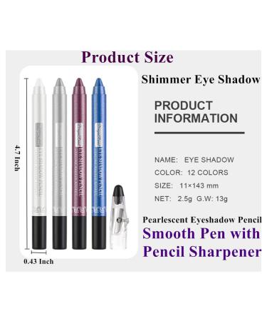 Go Ho 6 PCS Shimmer Cream Eyeshadow Sticks Set - Easy to Color Eye Makeup with Sharpener - Buy Online on SooperMarket.com