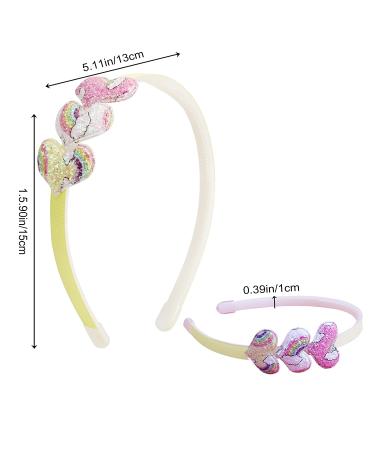 Fishdown Girls Glitter Headbands - 6Pcs Toddler Sequin Non-slip Hair Bands for Kids, Multicolor - Buy Online on SooperMarket.com