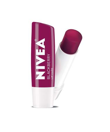 NIVEA Blackberry Tinted Lip Balm Stick 0.17 Oz Pack of 4 - Shea Butter & Jojoba Oil - Buy Online on SooperMarket.com