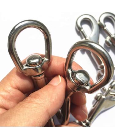 Long Buy Swivel Eye Bolt Snap Hooks  Stainless Steel 316 Marine Grade Scuba Diving Clip  Snap Bolt Trigger Chain Clip  Single Ended Trigger Clasp Pet Buckle  80mm  90mm  101mm  Heavy Duty 3Pcs 80mm - Buy Online on SooperMarket.com