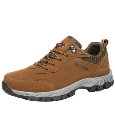 Rytejfes white sneakers sporty sports walking outdoor sports shoes sneakers light damping comfortable waterproof sneaker shoes running gym non -slip ladies sneaker running shoe 44 EU brown
