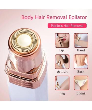 USB Rechargeable Eyebrow Trimmer - Facial Hair Removal with LED Light & Stainless Steel Protection - White - Buy Online on SooperMarket.com