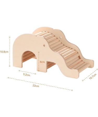 BUCATSTATE Wooden Hamster House with Climbing Ladder | Ideal Accessories for Hamster Gerbil Mouse & Small Animals - Buy Online on SooperMarket.com