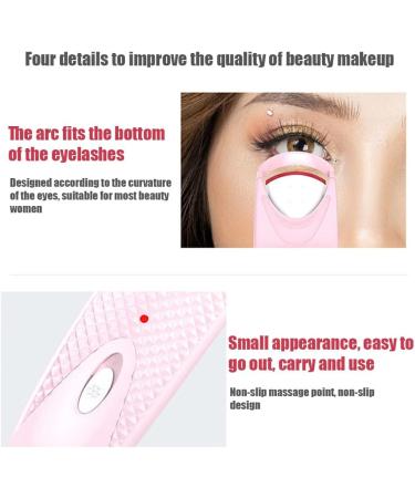 Dajidafu Eyelash Heated Curler Electric Long Lasting Eyelashes Clip Battery Operated Makeup Curling Gifts Beauty Accessories Pink - Buy Online on SooperMarket.com