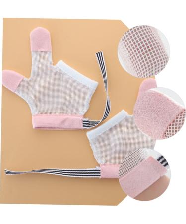 Kisangel 5 Pairs Infant Anti-Scratch Thumb Mesh Mittens - Breathable No Eating Gloves for Baby - 12.5X7CMx5pcs - Buy Online on SooperMarket.com