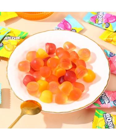 Peeling Fruit Juice Fudge 4 flavors candies snack mango white peach gummy candy 68% Juice Content soft candy Desserts Healthy Snack Food New Year Candy Casual Snacks gift pack (1000g(About200 pieces))