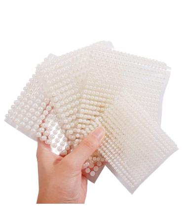 White Pearl 3D Self Adhesive Nail Rhinestones Temporary Tattoo Gems - 4 Sheets - Buy Online on SooperMarket.com