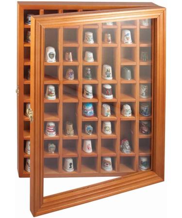 Herrschners 59-Thimble Deluxe Thimble Case with Glass Door - Organize and Display Your Thimble Collection - Buy Online on SooperMarket.com