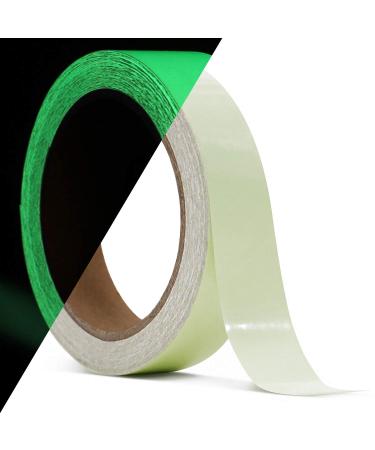 Glow in The Dark Tape 30 ft x 1 inch Fluorescent Tape  Premium Quality Non-Toxic  Waterproof Stickers for Stairs Walls Steps and Exit Sign