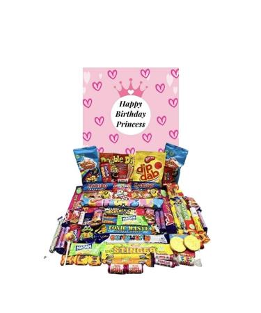 Happy Birthday Princess Sweets Pick N Mix The Ultimate Retro Sweet Selection 70s 80s Box Sweet Hamper -Present gift for Birthday