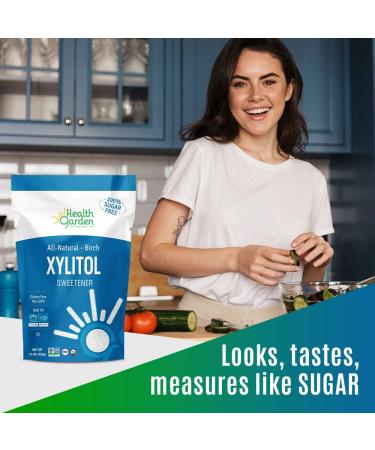 Health Garden Birch Xylitol Sweetener - Non GMO - Kosher - Made in USA - Keto Friendly - 2 Pack (1 lb Each) - Buy Online on SooperMarket.com