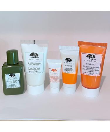 Origins Ginzing Travel Set - Energy-Boosting Gel Moisturizer Eye Cream Serum & Cleansers | Shop Internationally - Buy Online on SooperMarket.com