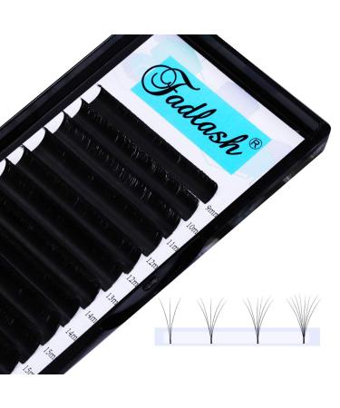 Self-fan eyelash volume eyelashes 0.07 strength D curl 18mm volume extension eyelash extension for easy fan lashes lashes lexensions volume technology (0.07mm-d-18)