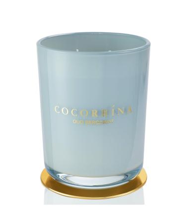 Cocorr na Candle fragrance candle in a glass - Oud Bergamot burning time up to 46 hours with 2 wicks natural soy candle Christmas gift candle 420g oud bergamot 420g