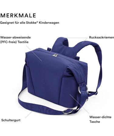 Buy Stokke Xplory X Wrap Pocket - Versatile Shoulder Bag & Backpack with Diaper Pad - UPF 50+ Water-Repellent Easy to Clean - Royal Blue - Buy Online on SooperMarket.com
