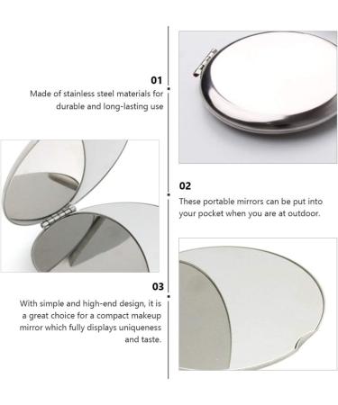 Minkissy Handbag Round Compact Cosmetic Mirror Double-Sided Travel Cosmetic Mirror Bag Hand Mirror Changing Mirror for Money Foldable Carry Bag - Buy Online on SooperMarket.com