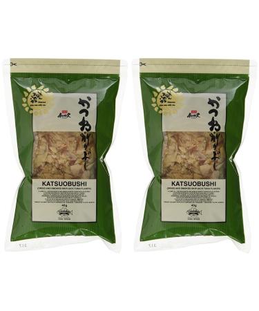 Wadakyu Katsuobushi Bonito flakes - from 100 percent dried and smoked bonito tuna - ideal for Japanese cuisine - 1 x 40 g (pack with 2) 40 g (2 pack)