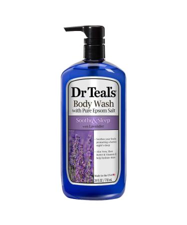 Dr Teal's Pure Epsom Salt Body Wash Soother & Moisturize With Lavender 24 oz (Pack of 5)