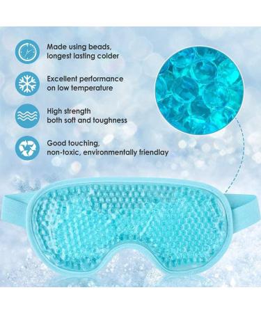 Cooling Eye Cover Durable Sleep Eye Cover for Eye Care Reusable Washable Gel Bead Eye Cover for Dark Circles and Eye Bags Hot Cold Compress Eye Mask for Puffiness Migraines Eye Surgery(sky blue) - Buy Online on SooperMarket.com
